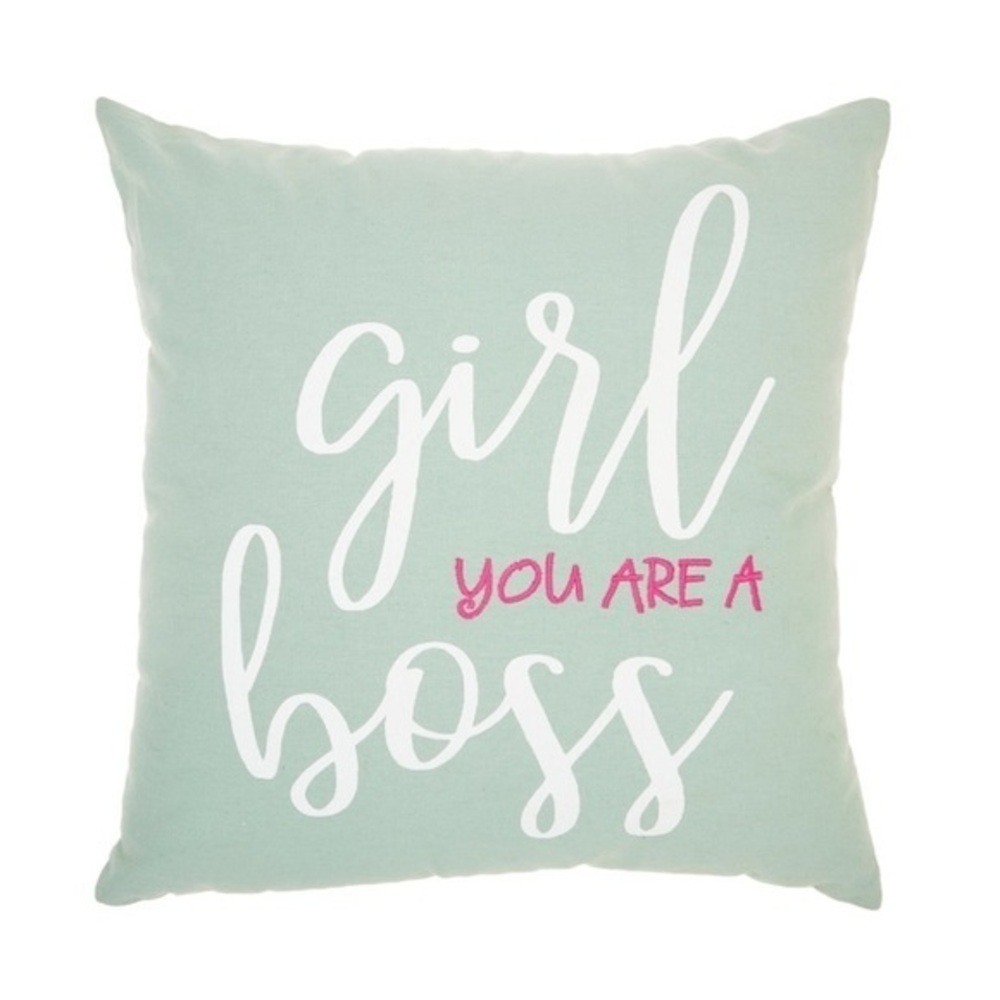 Mina Victory "Girl You Are A Boss" Throw Pillow